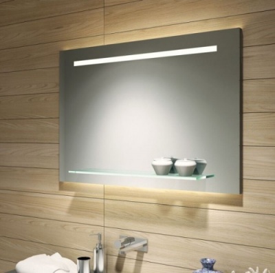 Fusion backlit LED bathroom mirror